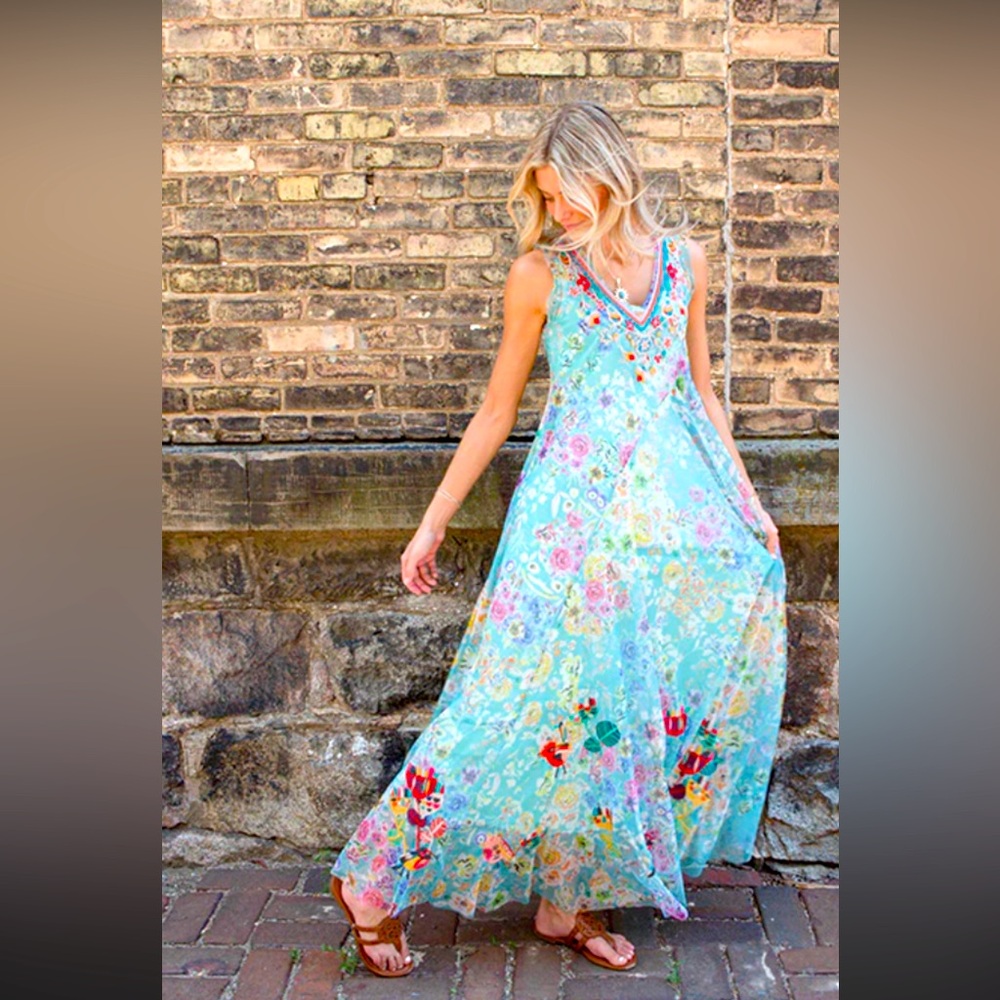 💕NEW Johnny Was Mesh Dress Heavenly Beautiful!